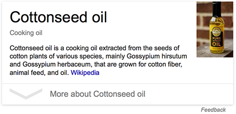 Cottonseed Oil Knowledge Graph